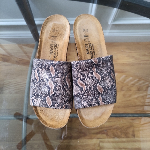 Naot Epanema Slide Sandals Python Print 39/8 - Picture 1 of 9